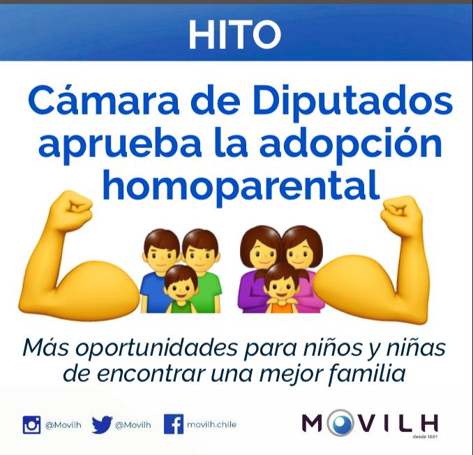 Hito: Cámara de Diputados aprueba la adopción homoparental y la despacha al  Senado – Movilh Chile